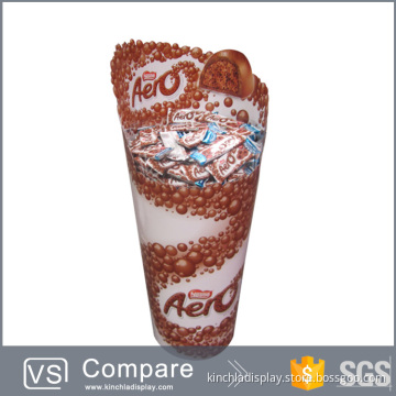 Attractive Corrugated Chocolate Dump Bins Display For Retail